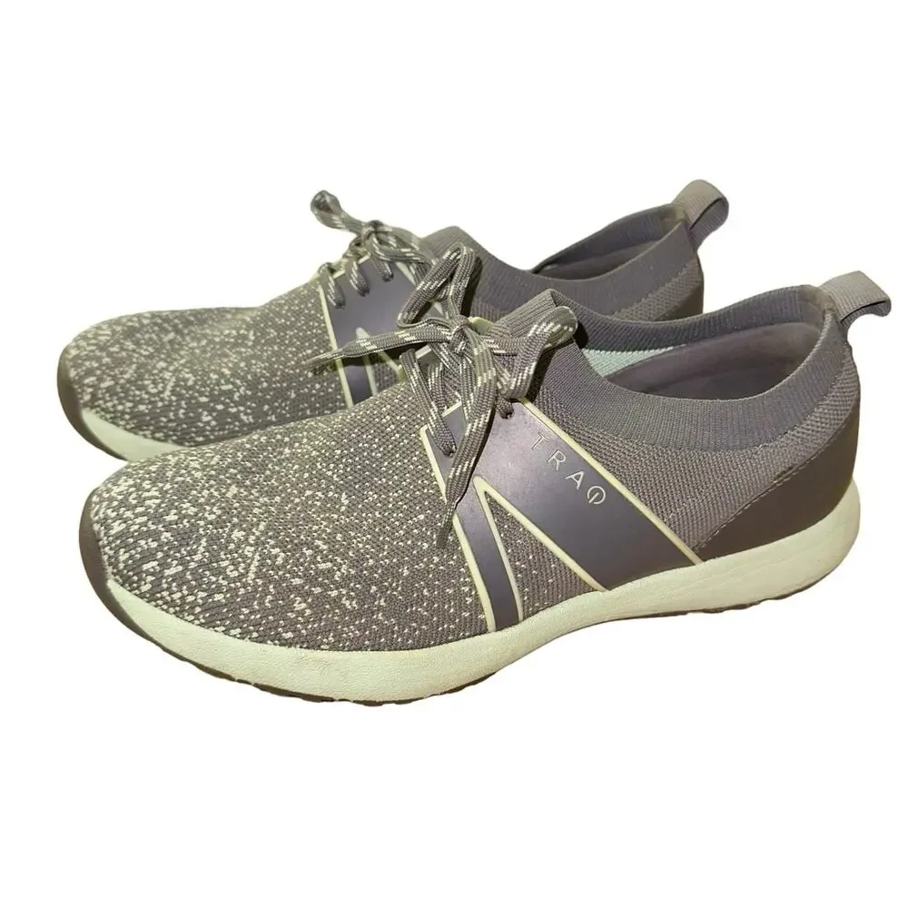 Traq by Alegria Knit Walking Sneakers Gray‎ Women's EU 37